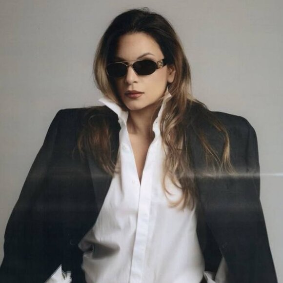 Versace VE2287 100287 Rectangle Sunglasses – Gold/Grey main image 6